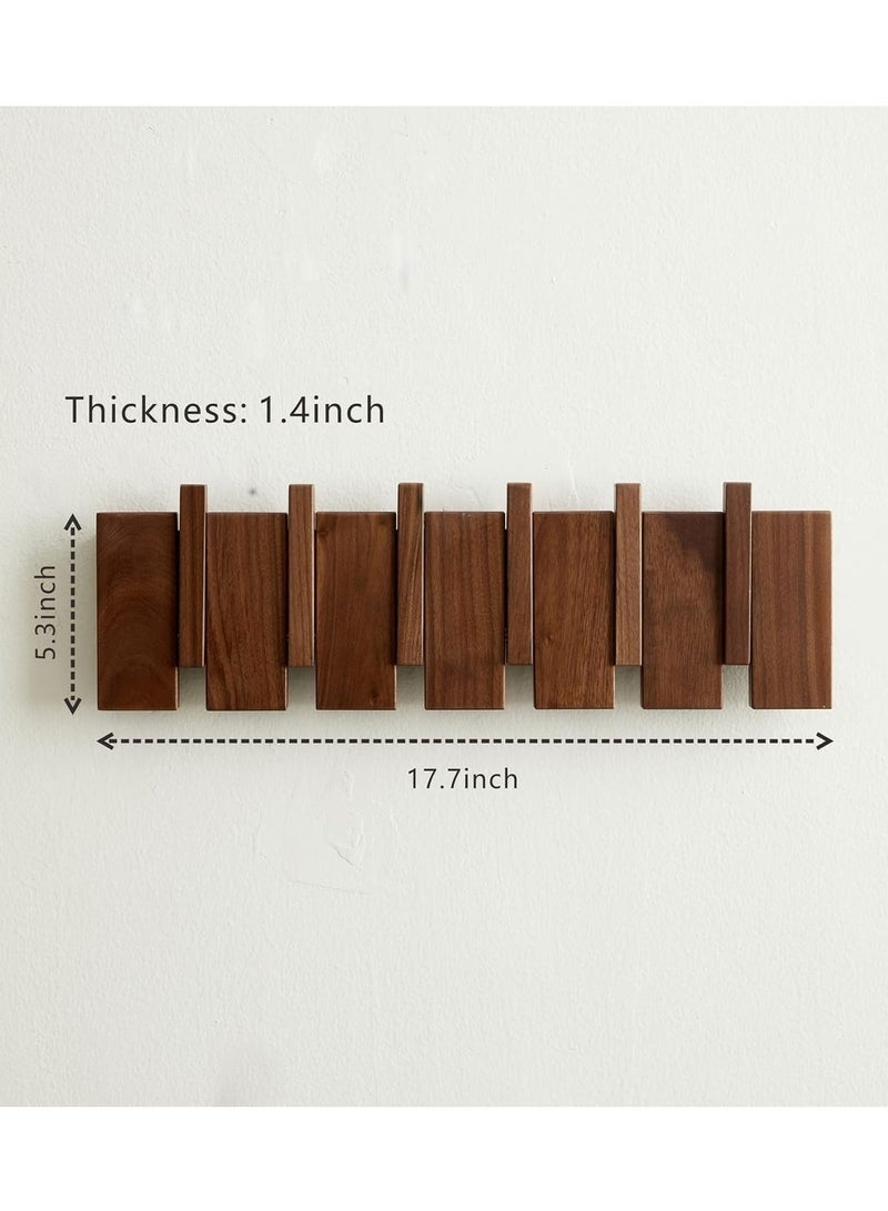 Arabest Coat Hanger Wall Mount Decorative Wooden Wall Mounted Coat Rack with Piano Key Hooks for Your Entryway Easily Holds All of Your Coats, Jackets Or Bags Hat Rack - Image 4