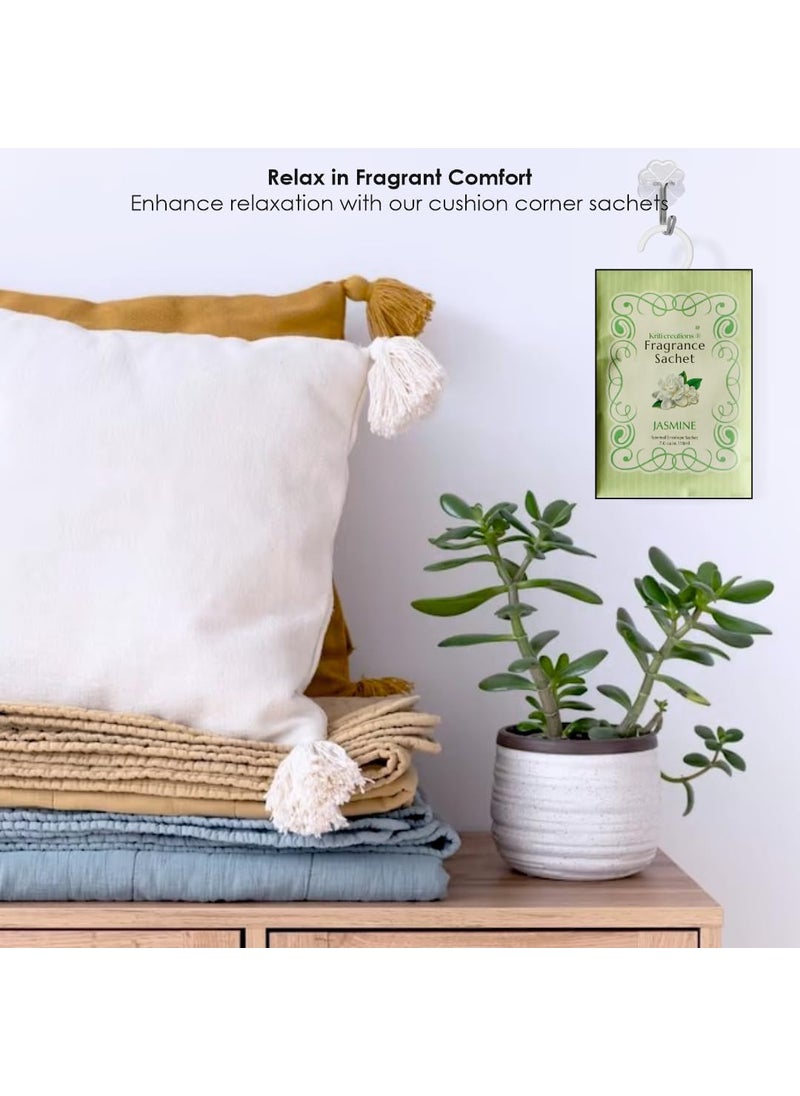 KRITI - Kriti Creations Fragrance Sachet Jasmine Pack of 2 30Gm Each Home Fragrances Sachets for ClosetsDrawersCupboardsSmall Spaces Woody Fragrance Air Freshener - Image 1