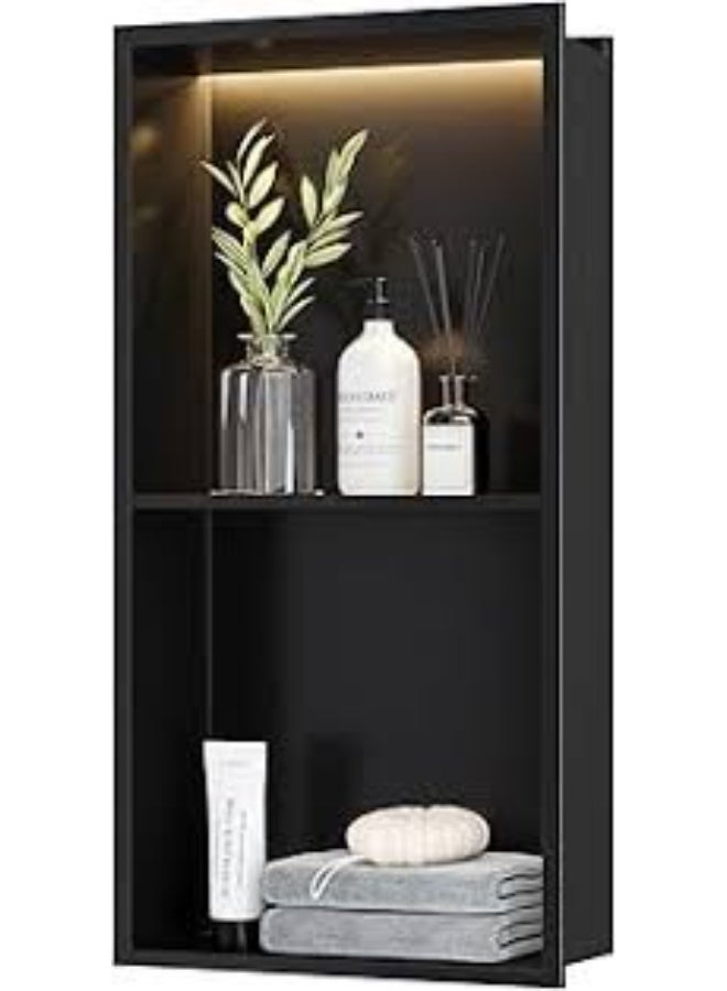Stainless Steel Shower  with 2-Tiers Shelf & Waterproof  Storage - Image 3