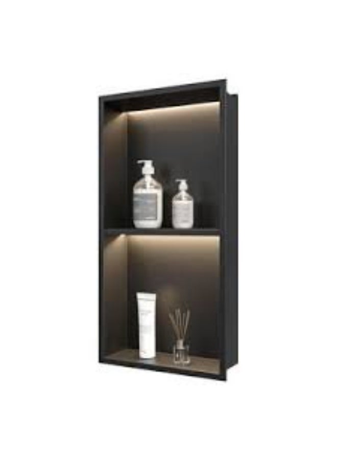 Stainless Steel Shower  with 2-Tiers Shelf & Waterproof  Storage - Image 2