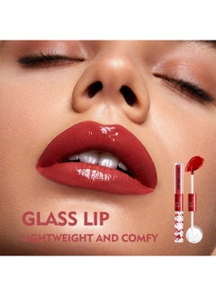 Marine Forest High Shine Lip Gloss With Clear Fixed Color Lip Oil Up To 12 Hours Long Lasting Dual Ended Liquid Lipstick Lightweight And Non Sticky 0.1 Oz (05+06+07+08)  - Image 3