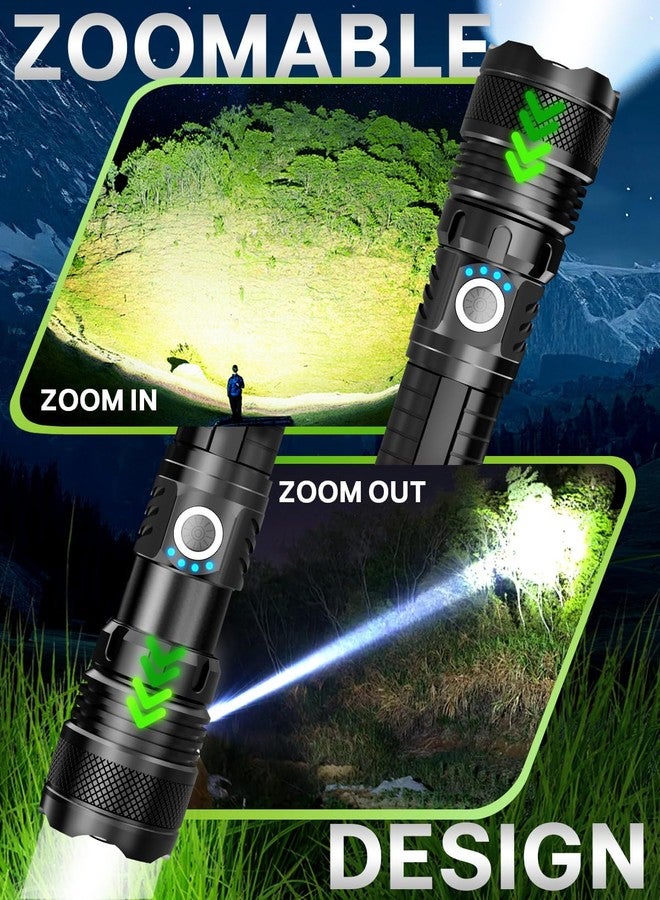 Victoper LED Flashlights, High Powered High Lumens Super Bright Tactical Flashlight, Rechargeable, 5 Modes Zoomable Waterproof Flash Lights for Emergency, Outdoor, Home, Camping, Hiking - Image 4