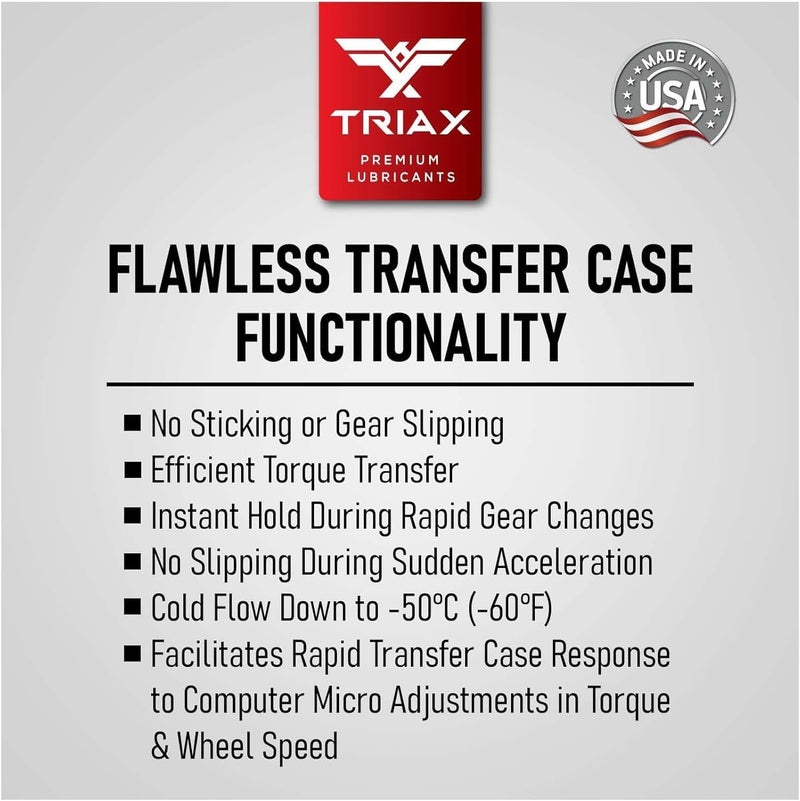 TRIAX DTF-1 زيت علبة النقل اصطناعي بالكامل | تعبئة مدى الحياة | لجميع الفصول حتى -50 درجة مئوية | متوافق مع BMW Xdrive، Audi/VW Quattro، Range Rover، Ford، Porsche والعديد من الآخرين - Image 5