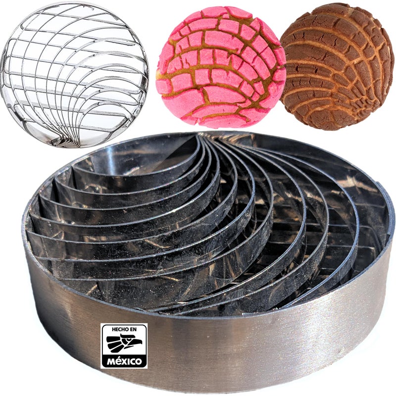 CuitÃ¡xi The Original Concha cutter mexican bread mold made of Stainless Steel 425 inches  Concha stamp twosided mold made in Mexico  Concha mold for pan dulce mexicano  Marcador de conchas de pan