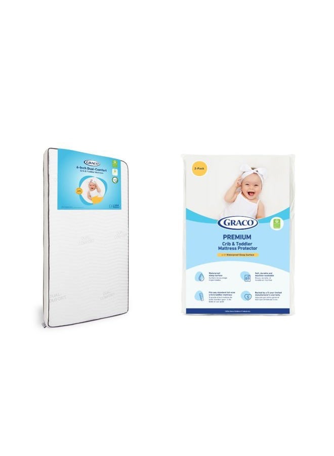 GRACO Ultra 2-in-1 Premium Dual-Sided Crib & Toddler Mattress - GREENGUARD Gold and Oeko-TEX Standard 100 Certified, CertiPUR-US Certified Foam, 2-Sided Mattress Fits Any Brand of Crib & Toddler Bed - Image 1