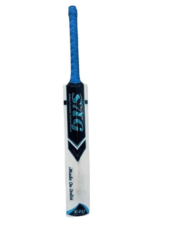 SAG Handcrafted Size-5 English Willow Cricket Bat with Free Bat Cover - Image 3