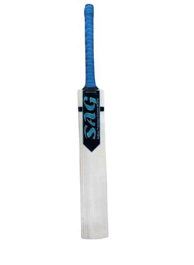 SAG Handcrafted Size-5 English Willow Cricket Bat with Free Bat Cover - Image 2