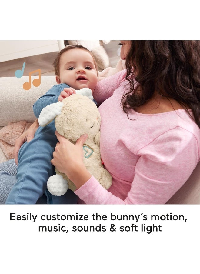 Fisher-Price Slumber Bunny - Portable Plush Toy With Music And Light For Newborns, Baby Toy From Birth, Baby Shower And Newborn Gift, Hxg97  - Image 4