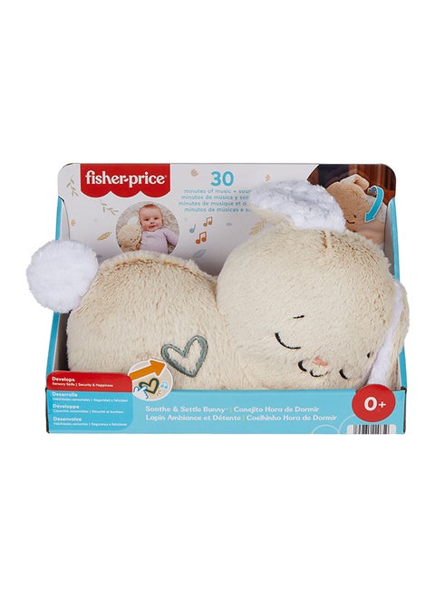 Baby Sound Machine Soothe & Settle Bunny Portable Plush Toy with Music, Lights & Motion for Newborns