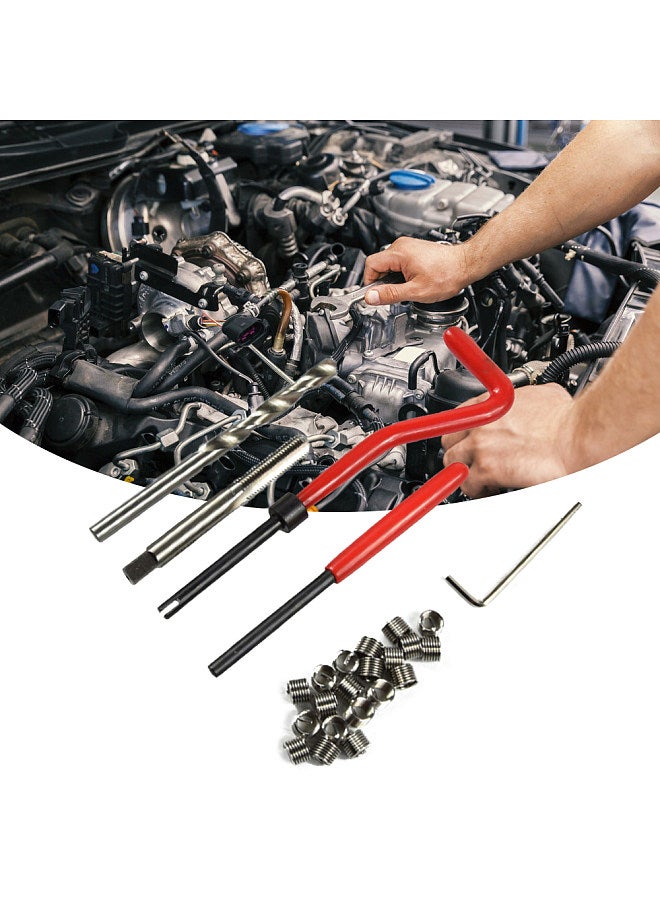 25Pcs M6 x 1.0 Thread Repair Kit Helicoil Compatible 6mm Damaged Threads