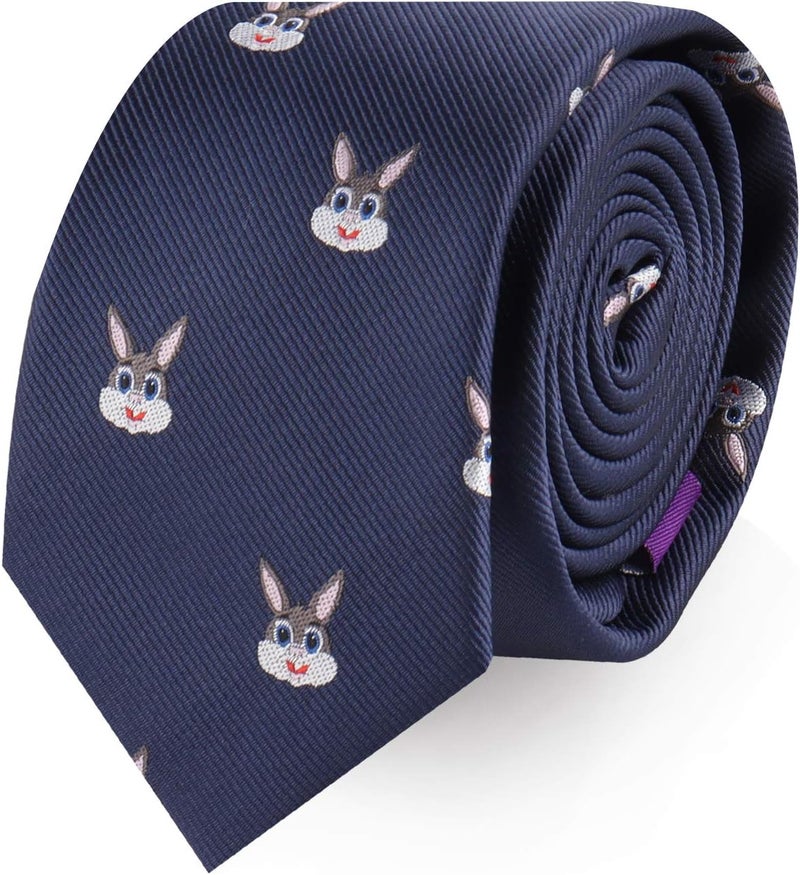 AUSCUFFLINKS Animal Ties | Woven Skinny Neckties | Groomsmen Wedding Ties | Work Ties for Him - Image 1