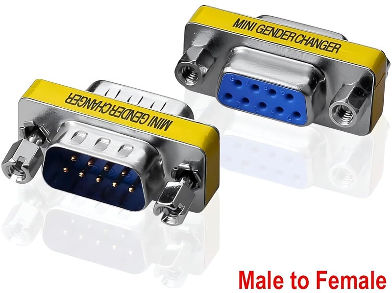 KNEUTRIX 9 Pin RS-232 DB9 Serial Gender Changer Coupler Adapter (DB9 M/F (3 Pieces)) DB-9 Male to Female - Image 4