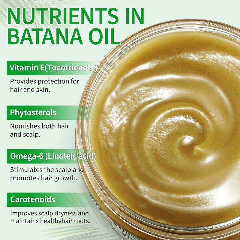 Bieyoc Raw Batana Oil for Hair Growth: 100% Pure - Batana Oil Oragnic Dr. Sebi from Honduras Unrefined Promotes Hair Thickness and Prevent Hair Loss for Men & Women 120G - Image 2
