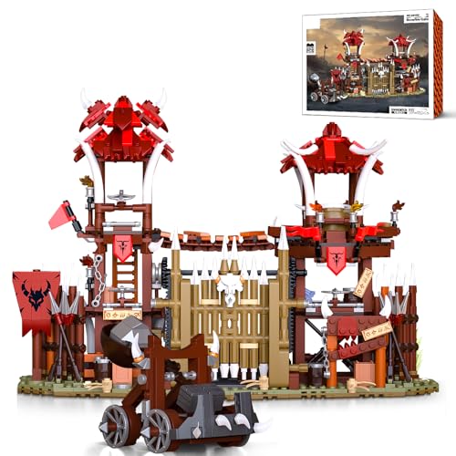 BNG Bonfire Gate Building Set for Adult Orc Fortress Watchtower Building Block Catapult Block Toy Home Office Decor Ideal Gift for Teens Boys 814 1279 PCS - Image 1