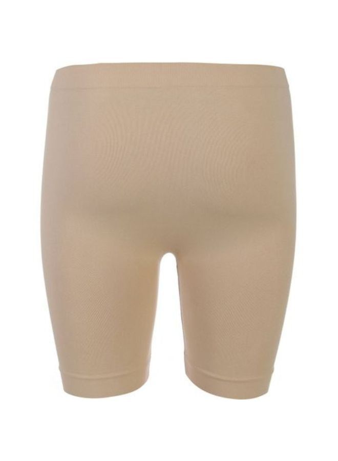Carina Lycra shorts with elastic above the knee and a mid-rise waist, Café colour - Image 1