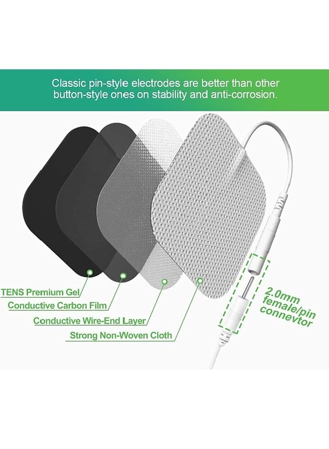 Peachjoy TENS Unit Replacement Pads, 24pcs 5x5cm Electrodes for Pain Relief, Reusable and Skin-Safe TENS Pads, Compatible with TENS 7000 and EMS Units, Sticky-Free Pads for Electrotherapy Sessions - Image 5