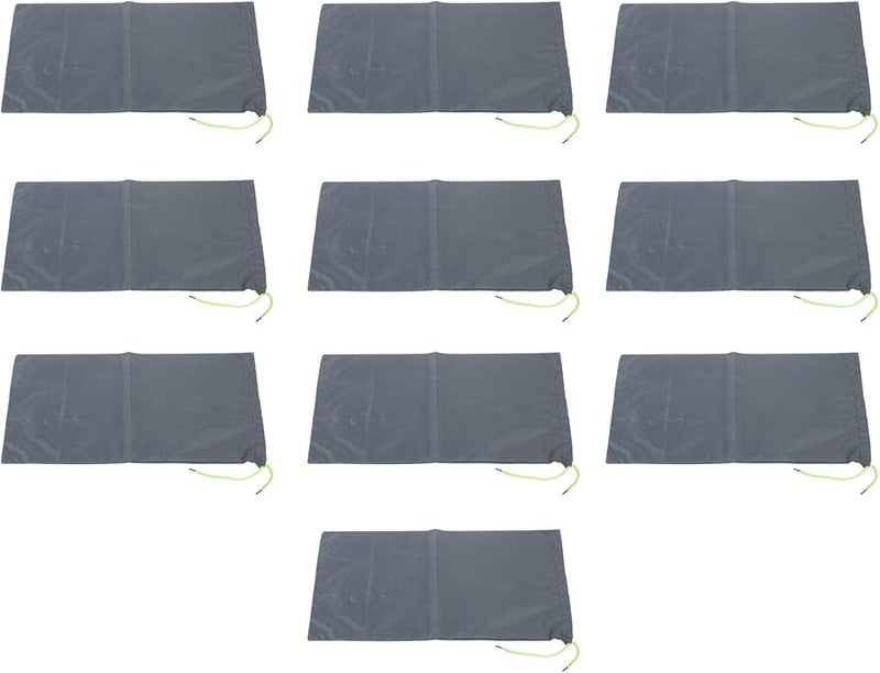 أكياس الرمل الرمادية بدون رمل بسحاب حواجز مياه الفيضانات 10 قطع بوليستر 9.8 × 19.7 بوصة كيس سد - Image 1