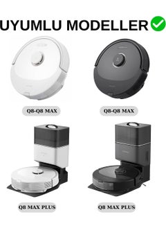 robotyedek robotspare Roborock Q8 Max, Q8 Max Plus Black Compatible Replacement Hepa Filter Side Brush Mop-6 Pieces  - Image 2