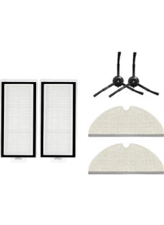 robotyedek robotspare Roborock Q8 Max, Q8 Max Plus Black Compatible Replacement Hepa Filter Side Brush Mop-6 Pieces  - Image 1