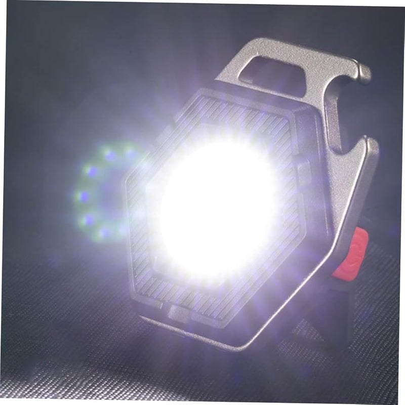 مصباح يدوي قابل لإعادة الشحن على شكل مفتاح كوب، متعدد الوظائف، مصباح عمل، للاستخدام الخارجي، جيب، منفذ نوع سي - Image 5