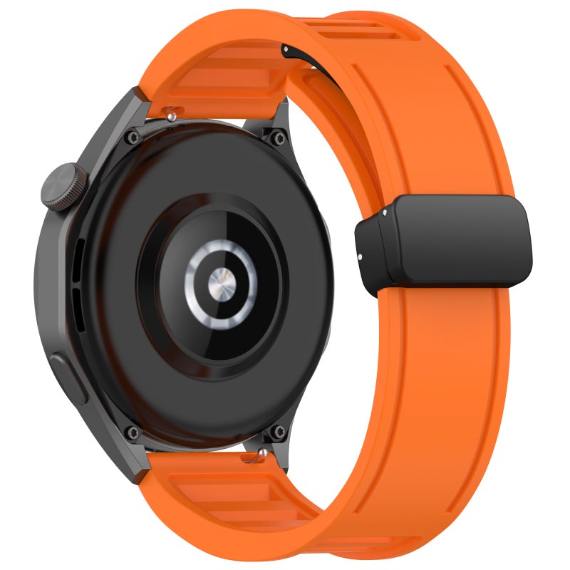 erorex For Xiaomi Watch 2 Window Blind Magnetic Buckle 22Mm Silicone Watch Band(Orange) - Image 2