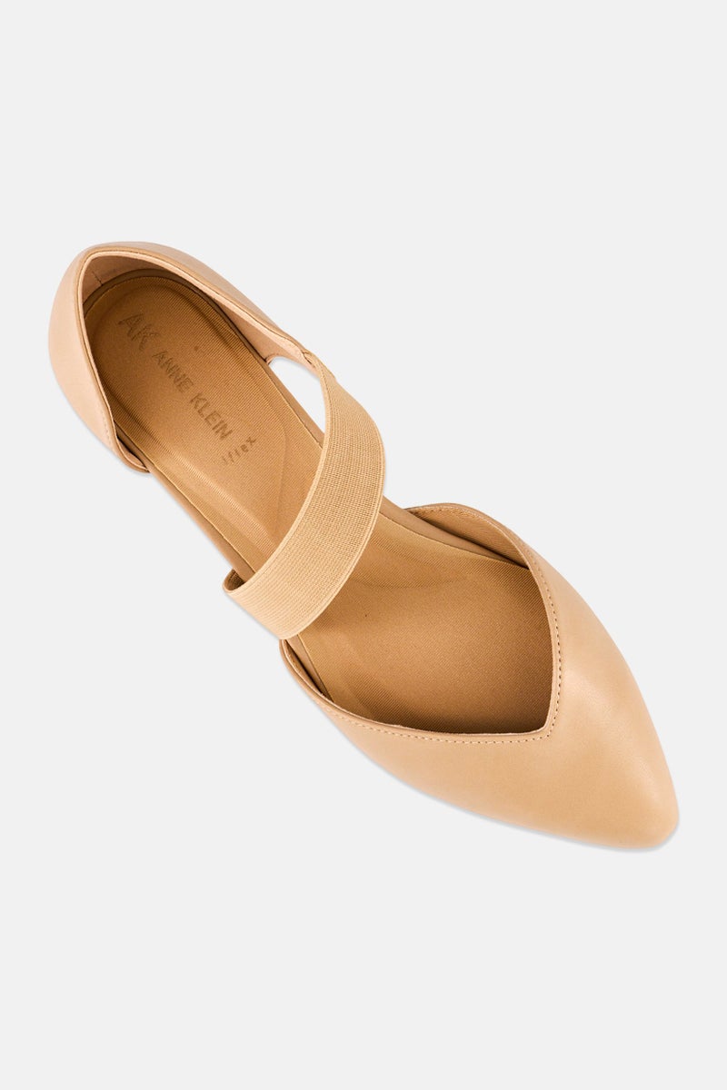 ANNE KLEIN أحذية نسائية أكورسولو مسطحة، بيج - Image 4