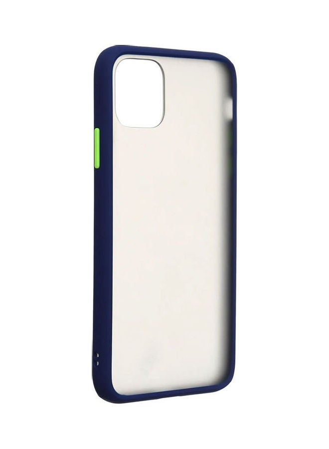 vesus Transparent Hard Back Cover With Colored Silicone Edges For iPhone 11 Pro Max Clear/Blue