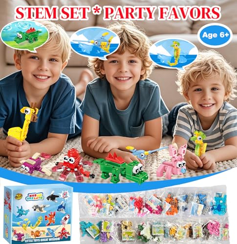 VEMBAP 24 Pack Party Favors for Kids Mini Animal Building Blocks Set Classroom Gifts for Students STEM Toys for BoysEaster Basket Stuffers Birthday Gifts - Image 5