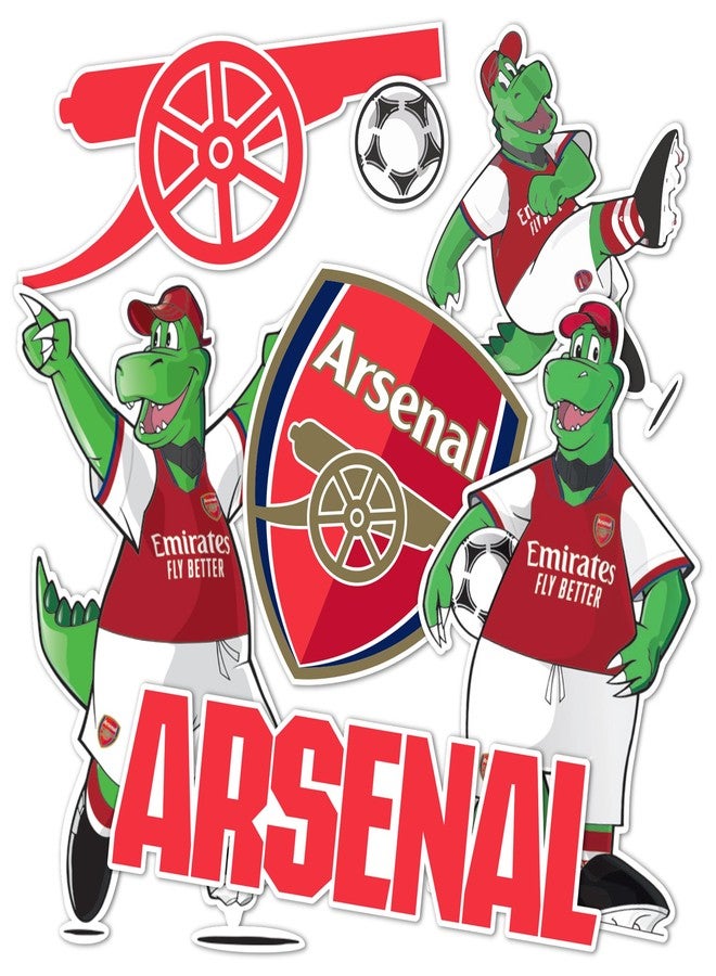 Desert Cactus ملصق صبار الصحراء لنادي أرسنال لكرة القدم - ملصق فينيل للكمبيوتر المحمول وزجاجة الماء والسيارة ودفتر القصاصات (النوع 2-3) - Image 1