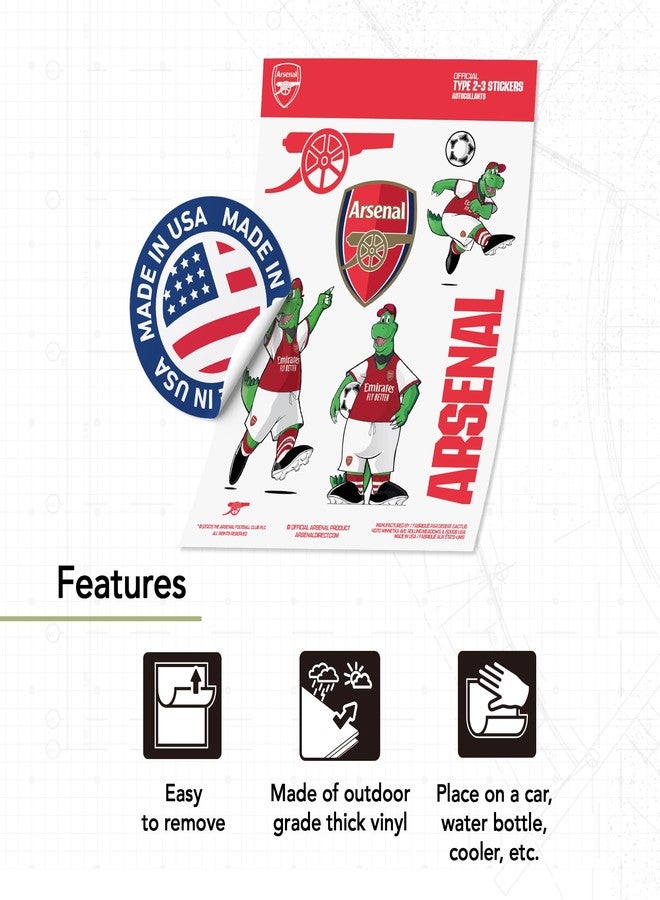 Desert Cactus ملصق صبار الصحراء لنادي أرسنال لكرة القدم - ملصق فينيل للكمبيوتر المحمول وزجاجة الماء والسيارة ودفتر القصاصات (النوع 2-3) - Image 4