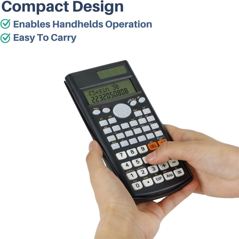 Big & small space compatible - Scientific Calculator, Solar Power, 2 Line Calculator, Calculator for School, Fraction Calculator, Calculator Scientific, Statistics Calculators, College Calculators Trendy economical quality - Image 5