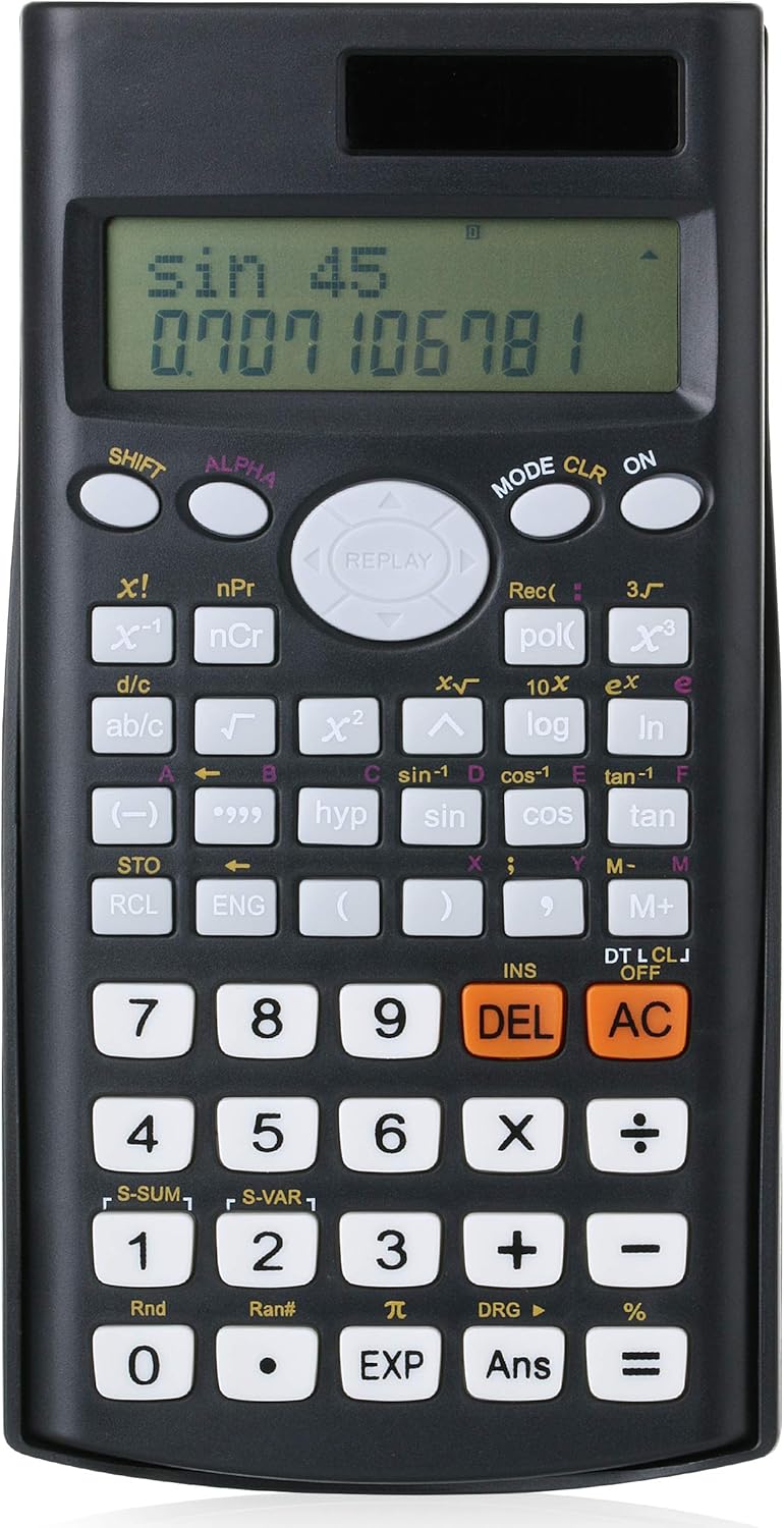 Big & small space compatible - Scientific Calculator, Solar Power, 2 Line Calculator, Calculator for School, Fraction Calculator, Calculator Scientific, Statistics Calculators, College Calculators Trendy economical quality - Image 1