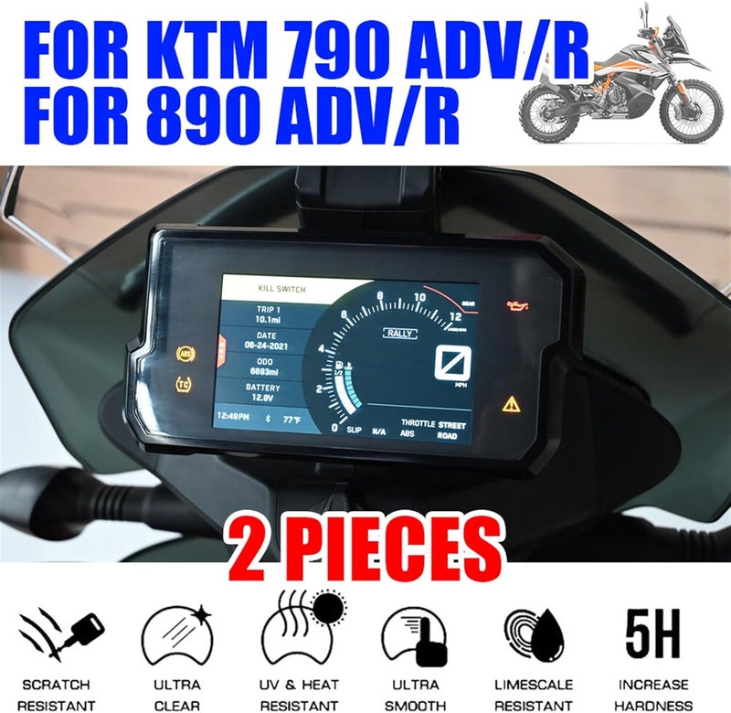 QASULER Motorcycle Dashboard Screen Protector - Image 2