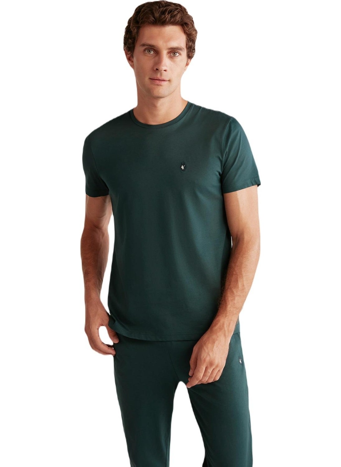 First Touch - Men's Green Pajama Set 402 - Image 1