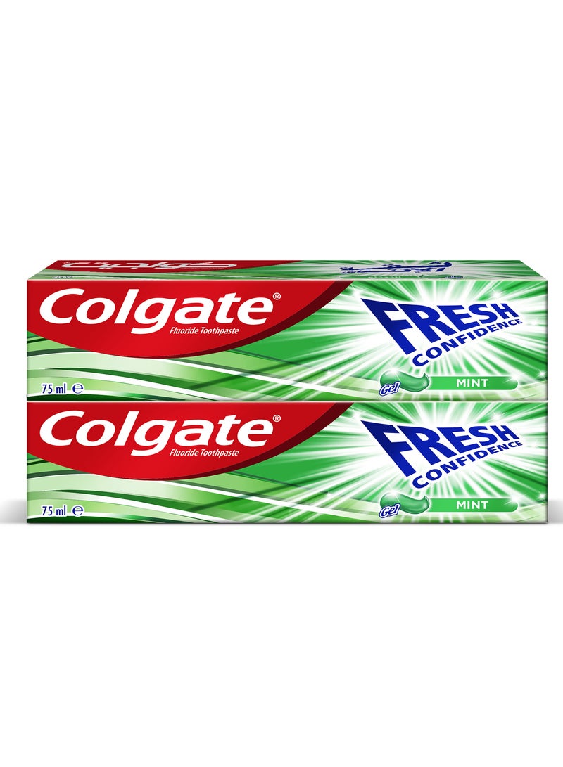 Colgate Toothpaste Fresh Confidence Mint Green Gel  Pack of 2 