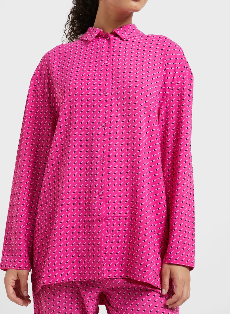 ONLY Checked Button Down Shirt