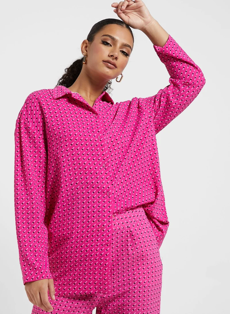 ONLY Checked Button Down Shirt