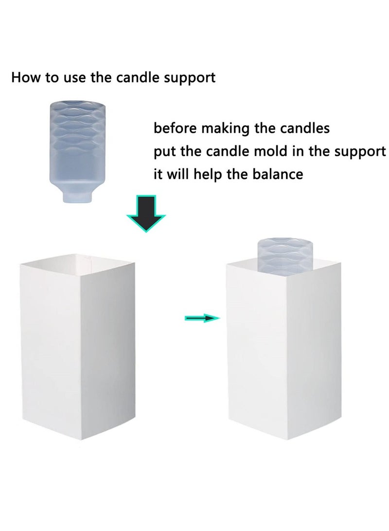 Silicone Cylinder Candle Molds for DIY Aromatherapy Candles, Upgrade Pillar Design for Wax, Soaps & Polymer Clay Making - Image 5