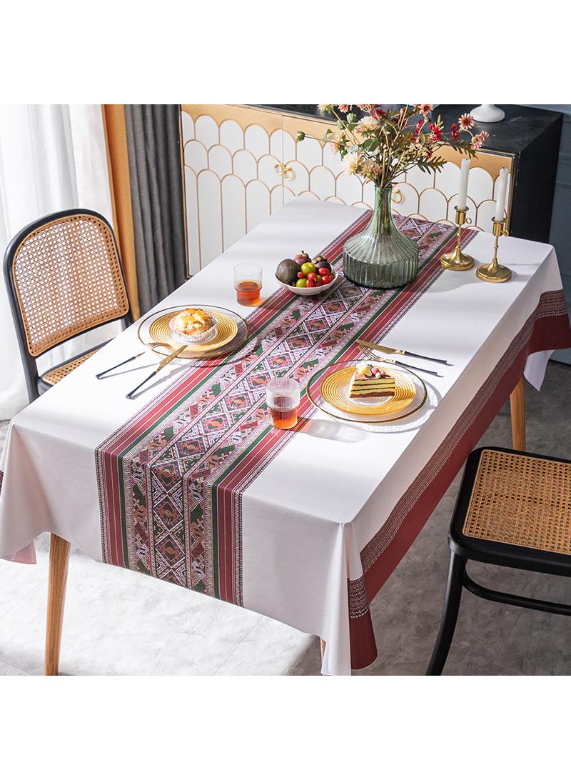 90*150cm Waterproof, oil resistant, and washable PVC table mat, hotel tablecloth, coffee table cloth, wear-resistant dining tablecloth