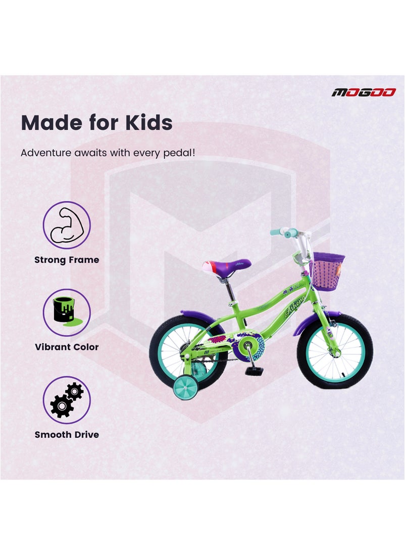 MOGOO Athena 14 Inch Bicycle - Dark Green  - Image 4