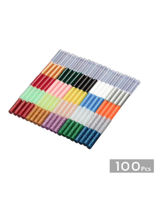 NIBEMINENT 100-Piece Hot Glue Melt Pen Multicolour - Image 1