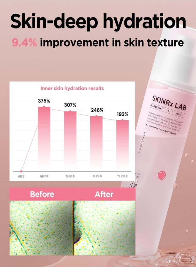 BEISIKS تونر SKINRxLAB MadeCera كريم مزدوج لتقوية البشرة - تونر ترطيب مزدوج مع بروتين الحليب، السيراميد والبنثينول - يعزز المكياج لبشرة ناعمة، 5.07 أونصة سائلة. - Image 5