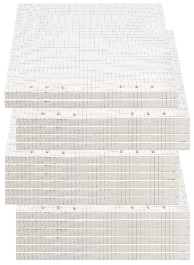 JAPCHET 800 Sheets A5 Grid Refill Paper Graph Paper Squared Grid Planner Insert 6 Hole Punched for 5.6 x 8.3 Inch Notebook, 100 Gsm - Image 1