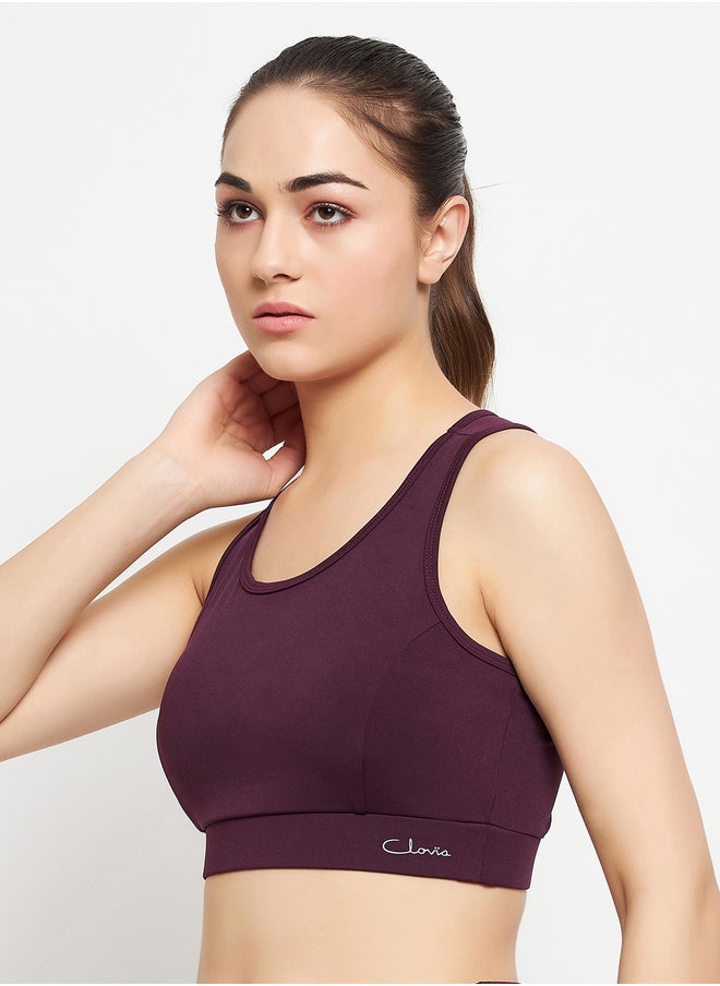 Clovia Medium Impact Padded Racerback Sports Bra  - Image 3