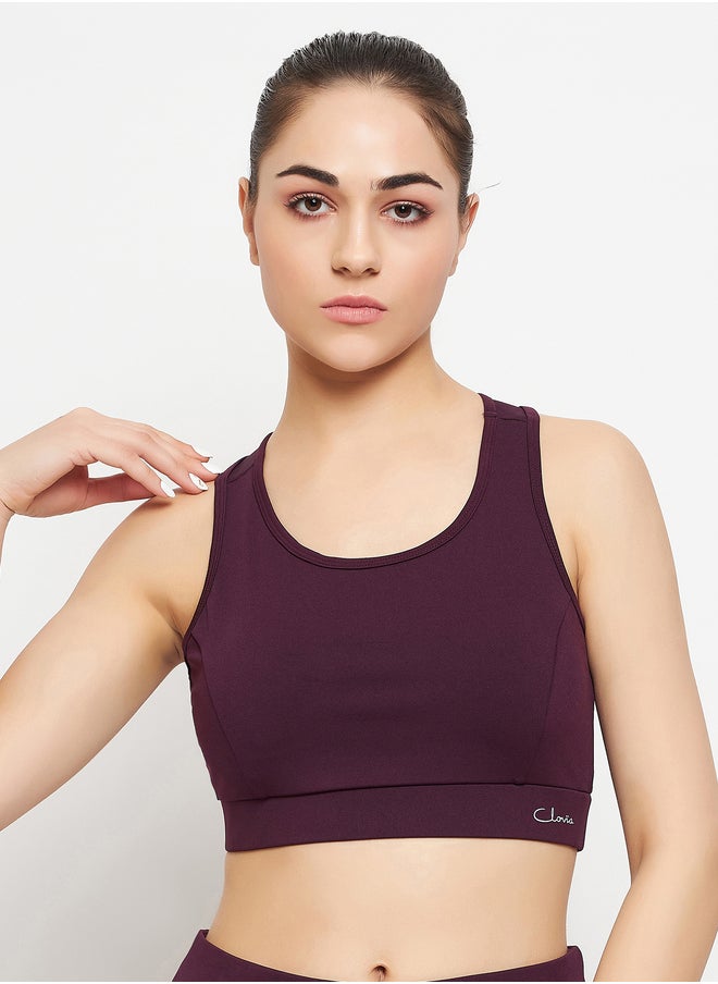 Clovia Medium Impact Padded Racerback Sports Bra  - Image 2