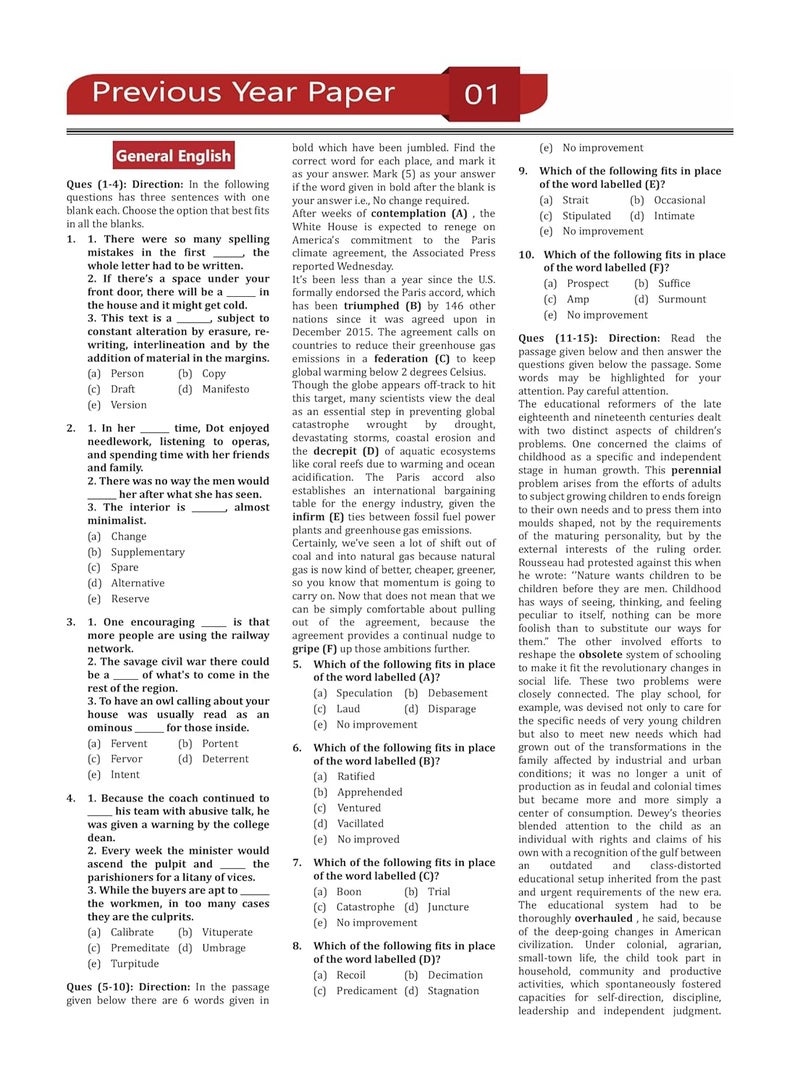 Bank of India Clerk Mains (IBPS CRP PO/MT XIII) Book 2024 (English Edition) - 8 Full Length Mock Tests and 2 Previous Year Papers with Free Access to Online Tests  - Image 5