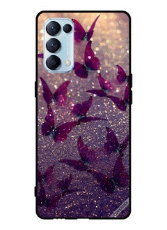 Covernex غطاء حماية لهاتف Oppo Reno5 Pro 5G برسومات فراشات لامعة  - Image 1