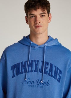 TOMMY JEANS Logo Print Drawstring Pull Over Hoodie  - Image 3