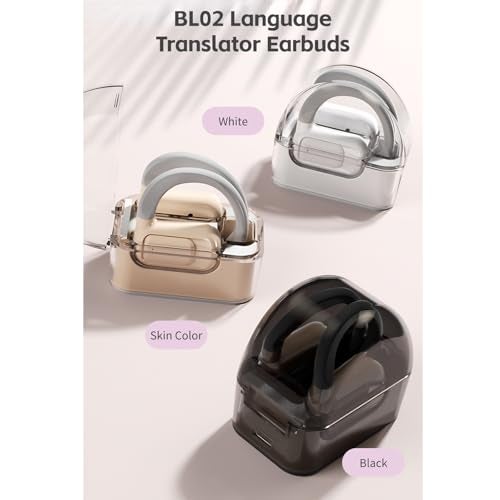 Yoidesu BL02 Language Translator Earbuds, BT 5.3 144 Languages Voice Translator Device with Digital Display, Noise Cancellation Translator Headset HiFi Stereo Earbuds - Image 2