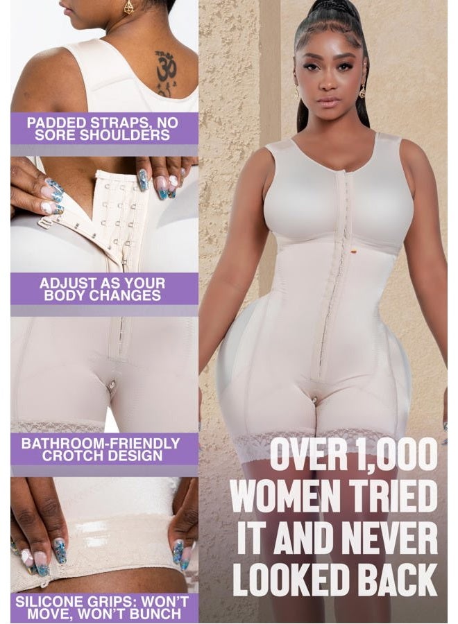 Snatched Body Women's Stage 2 Faja Colombians with Bra Shapewear - BBL Post Surgery Garment - Reductoras Moldeadoras, 002411 Black, 3XL - Image 4